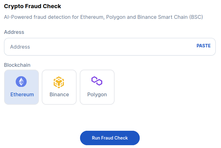 Crypto Fraud Check